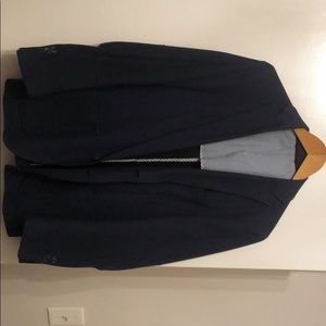 Massimo Dutti Blue Cotton Blazer
